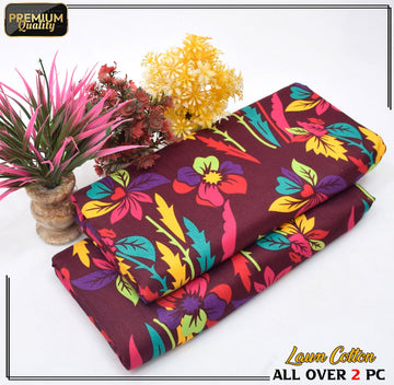 2 Piece Soft | Lightweight & Stylish Printed Lawn Cotton Suit - BDF#108