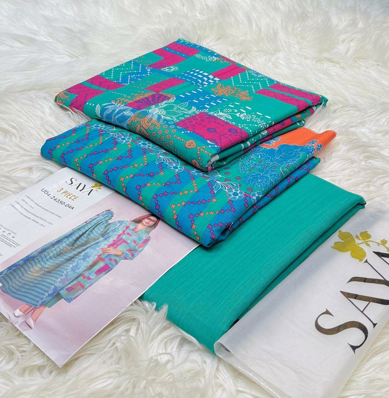 Printed Khaddar 3-Piece Suit