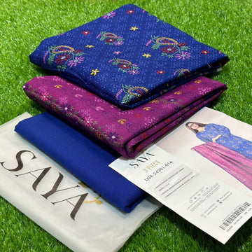 Printed Khaddar 3-Piece Suit