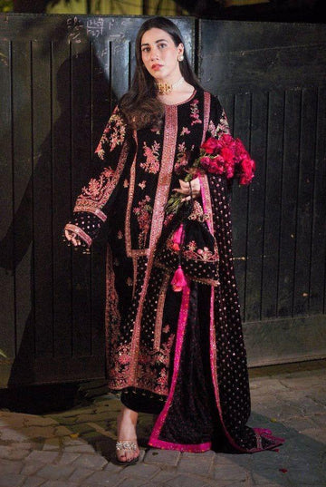 Embroidred  Dhanak 3-Pc Suit