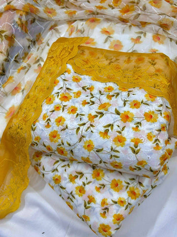 Chikenkari 3-Pc Suit