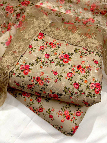 Chikenkari 3-Pc Suit