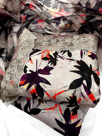 Chikenkari 3-Pc Suit