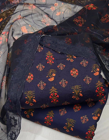 Chikenkari 3-Pc Suit