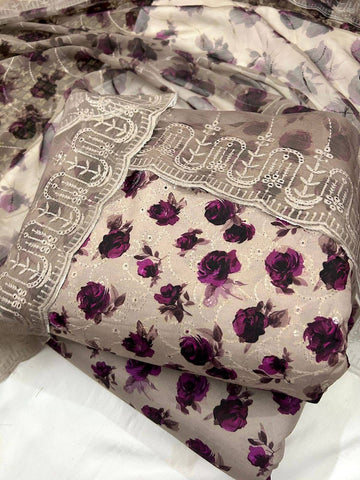 Chikenkari 3-Pc Suit