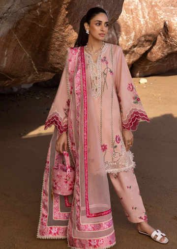 Embroidred  Dhanak 3-Pc Suit